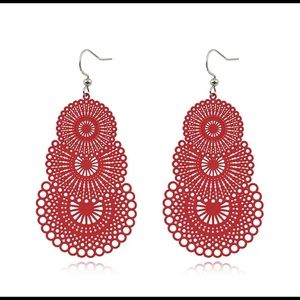 Boho Ethnic Big Dangle Drop Earrings laser cut